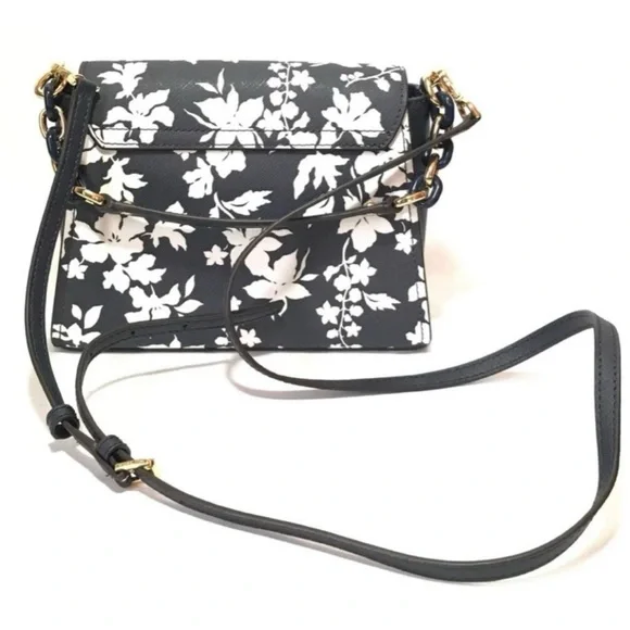 Michael Kors 35H8GO5S1R Sofia Small EW Satchel In Navy/White - Picture 8 of 8